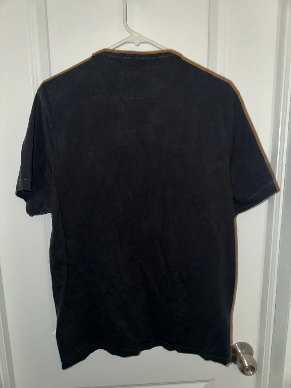 True Religion Black Tee with Metallic Gold Snake Graphic